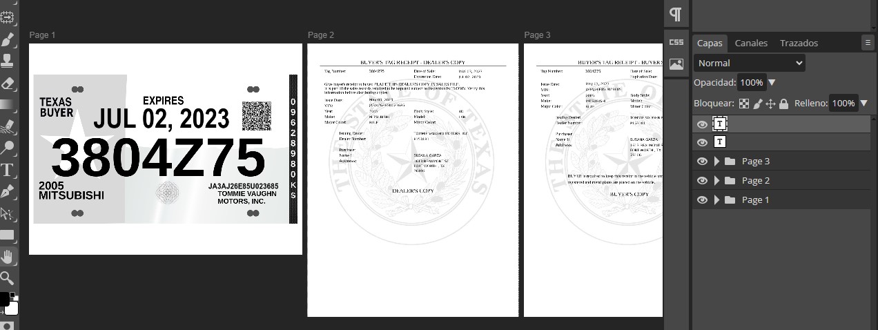 United States Texas Vehicle Registration